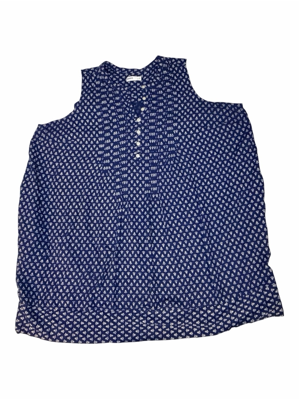 Sonoma 3X Henley Style Tunic-Mini Micro Flower Dress/Top